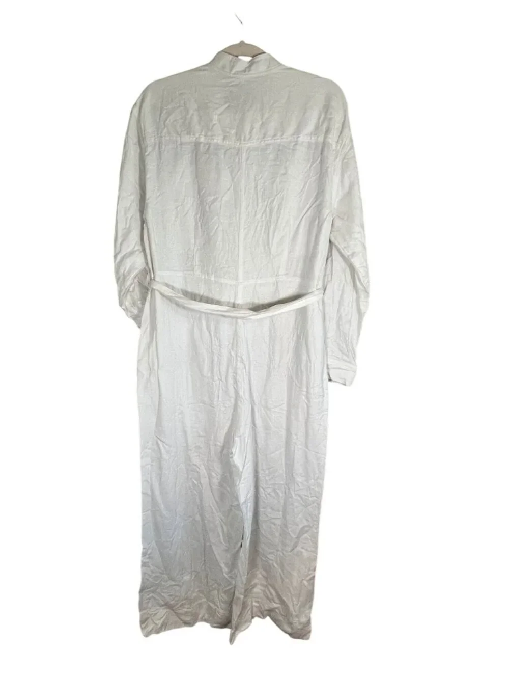Banana Republic Linen Jumpsuit M Resort Preppy Neutral Summer Classic Chic